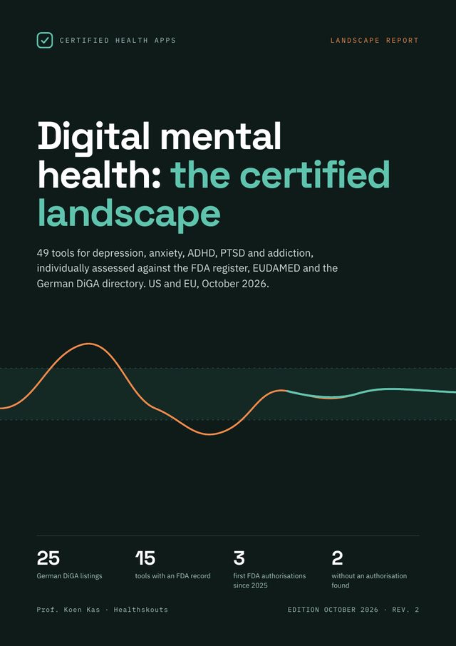 Cover of Digital mental health: the certified landscape